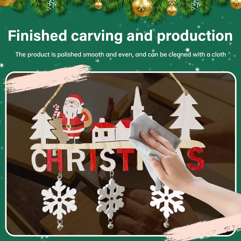 Dřevěné vánoční závěsné přívěsky Santa Claus Veselé Vánoce Dekorace pro domov Ozdoby na vánoční stromek 2024 Novoroční dárky