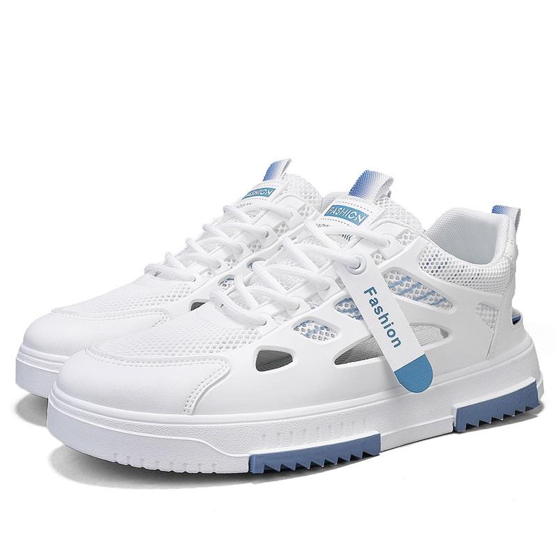 Men's Summer New White Shoes Breathable and Versatile Trendy Casual Shoes Running Sports Trendy Shoes Men's Low Top Board Shoes