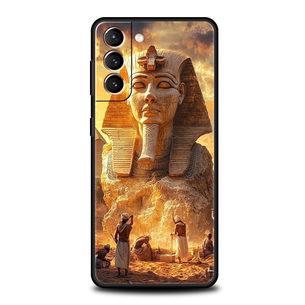 Ancient Egypt Egyptian God Pyramid Phone Case For Samsung Galaxy S25 Edge S24 S23 S22 S21 Ultra S20 FE 5G S10 S10E S9 Plus Cover