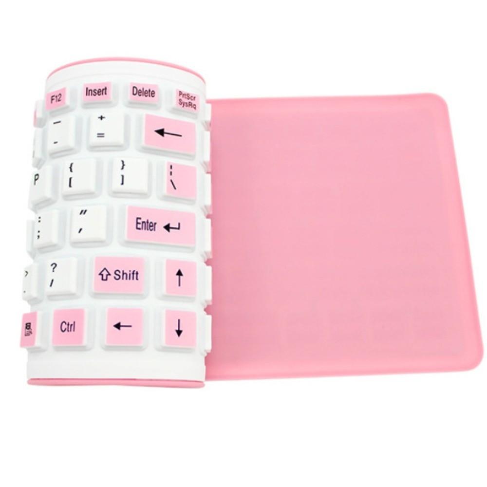Soft Silicone Flexible Keyboard Foldable Wired Keyboard Colorful USB Keyboard  Home Use