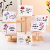 10pcs Folded Design Folded Flower Card 3D Design Mother's Day Card  Wedding Occasions
