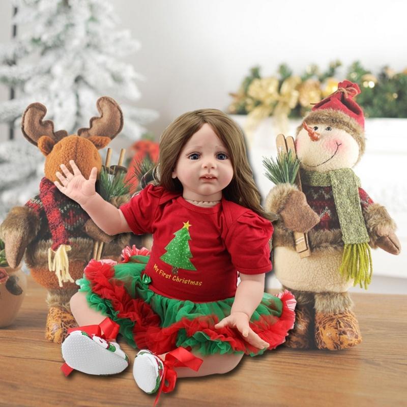 Christmas Style Hair Curly Girl NPKDOLL Simulation Doll Simulation Baby Clothing Model Girl
