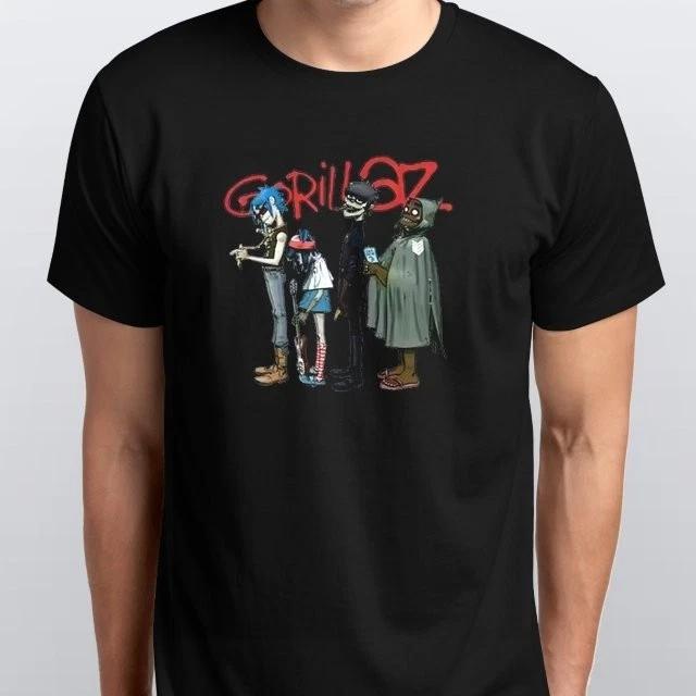 Music Band Gorillaz PUNK ROCK Unisex T-SHIRT S M L XL XXL 3 4 XL Black XL