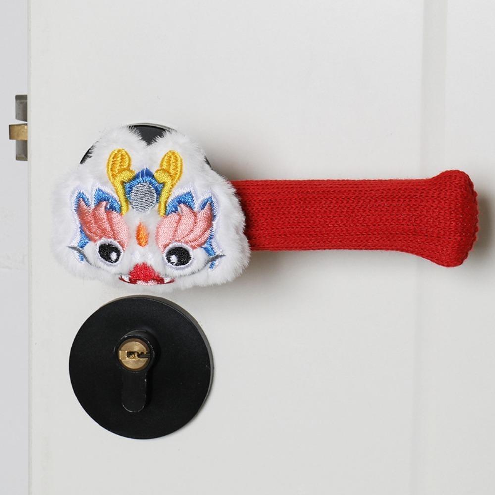 

Loong Lion Dance Door Knob Cover Koi Chinese New Year Doorknob Cover Spring Festival Style 4