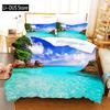 Summer Bedding 3d Printed Set Fashion Kids Adults Duvet Cover Set Pillowcase Cute Funny Bedclothes Blue Home Textile