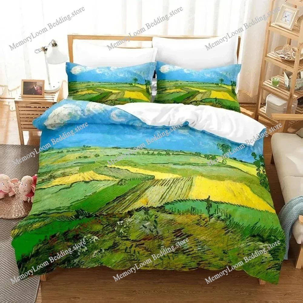 Artwork Unique Van Gogh Bedding Set Queen/King Size Duvet Cover Comforter Soft Cozy Home Textile Set Luxury Gift Bedroom Decor