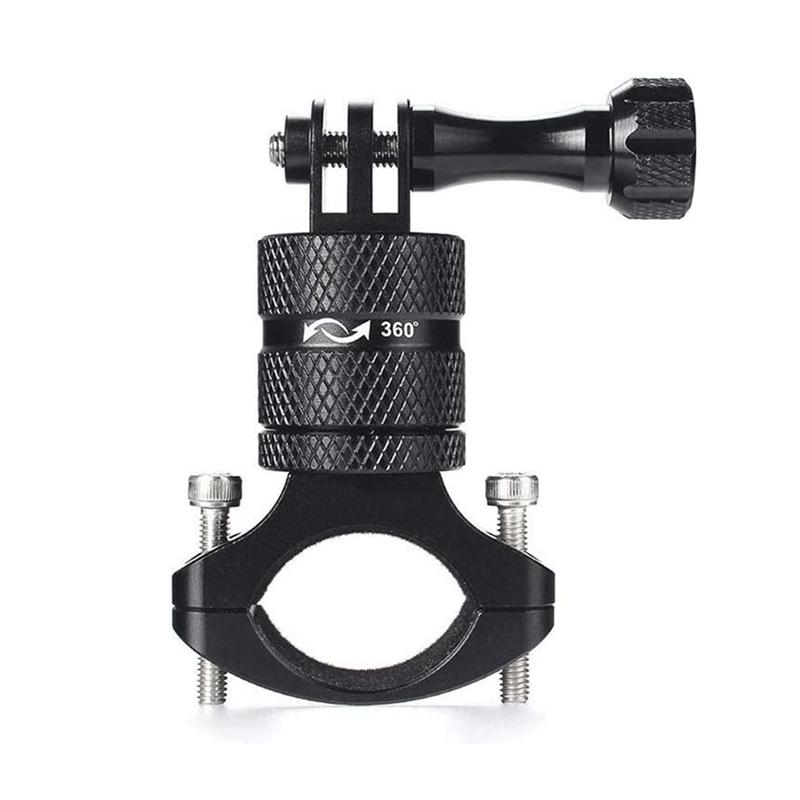 360 Degrees Rotary Aluminum Bike Bicycle Handlebar Mount for Gopro Hero 13 12 11 10 9 4Session 1/4 Screw Action Camera Mounting
