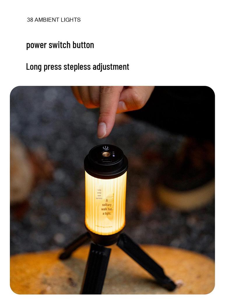 Shan Zhi Ke Retro Camping Lantern with Carabiner Hook