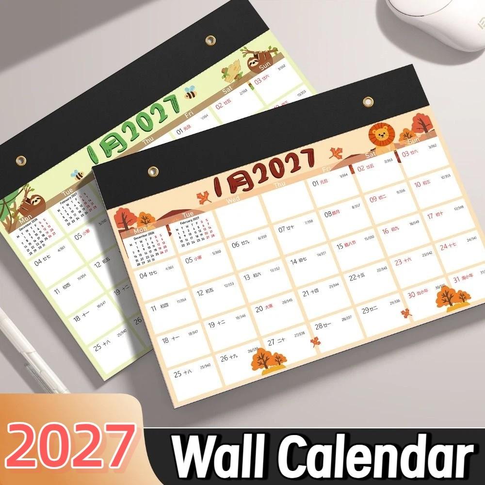 2027 Wall Calendar 12 Months Calendar Planner Time Tool Agenda Planner Stationery