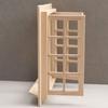 Wooden Window for Dollhouse, Miniature Window Frame Mini Furniture Doll House 1:12 Dollhouse Wooden Doors Miniature Furniture Doll Craft Window Frame