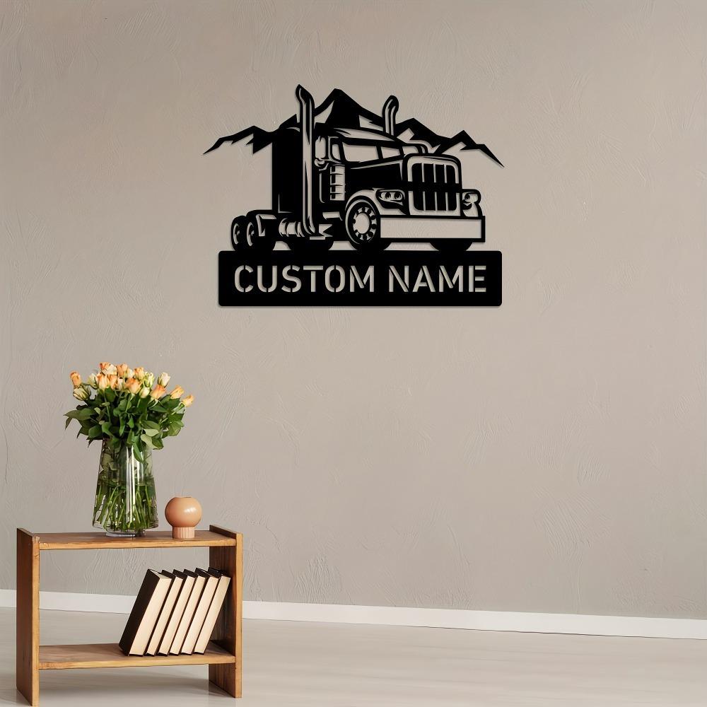 Retro Metal Truck Wall Art Rustic Garage Decor Outdoor Sign Festival Gift Sculpture