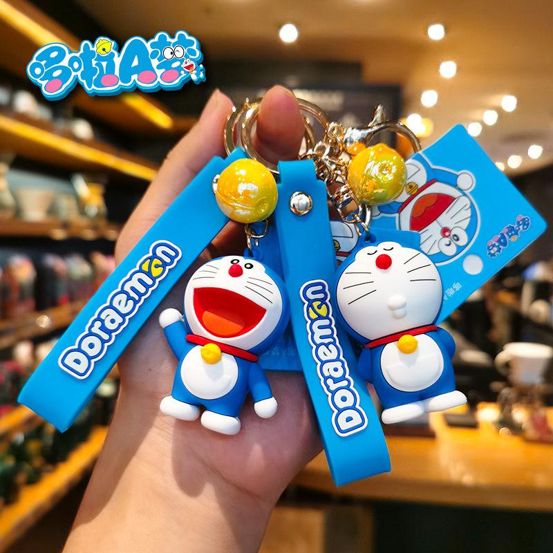 Genuine Doraemon Keychain Cartoon Figurine Toy Small Ornament Cute Creative Doraemon Small Gift Y2k Fashion Toys Anime Cartoon