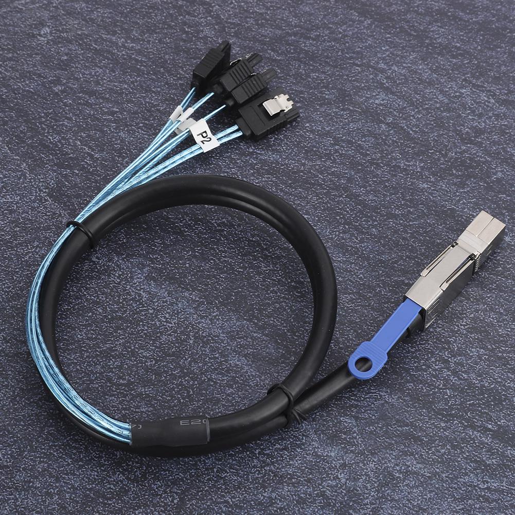 H0402 Mini SAS Cable SFF-8644 to 4 x SATA External Server Hard Disk Computer Accessories