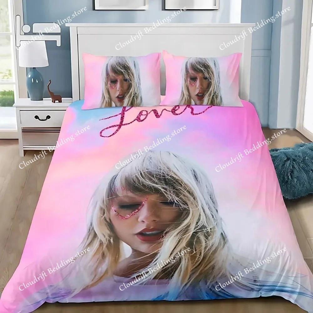 Top Stream Singer t-Taylor Bed Covers Bedding Set,T-Swizzle Cover Modern Printed ,Birthday Gifts king Queen Size Boys Adult