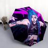 Jinx  pattern, automatic folding umbrella, portable and foldable design, 8 ribs, a Christmas or birthday gift.