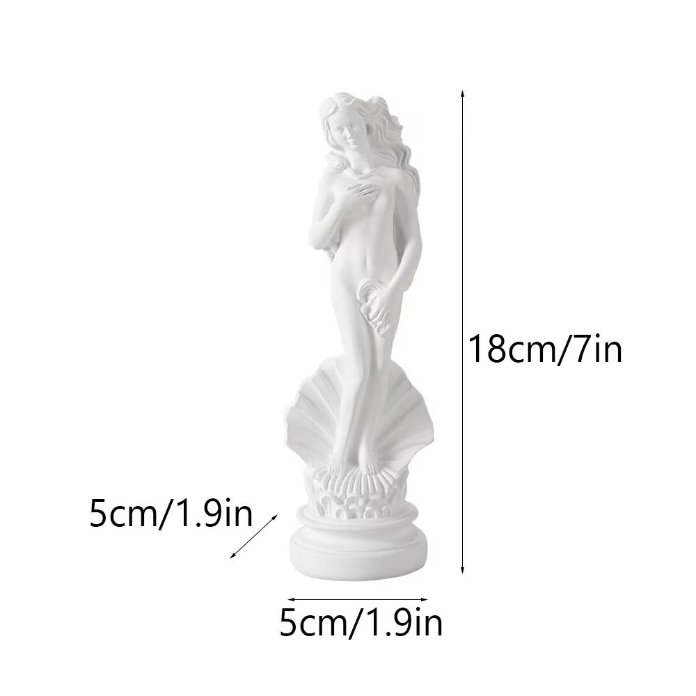 Resin 18cm Aphrodite Sculpture Greek Godness Statue Desktop Bookshelf Decoration Objects Home Room Office Decor Accent Table