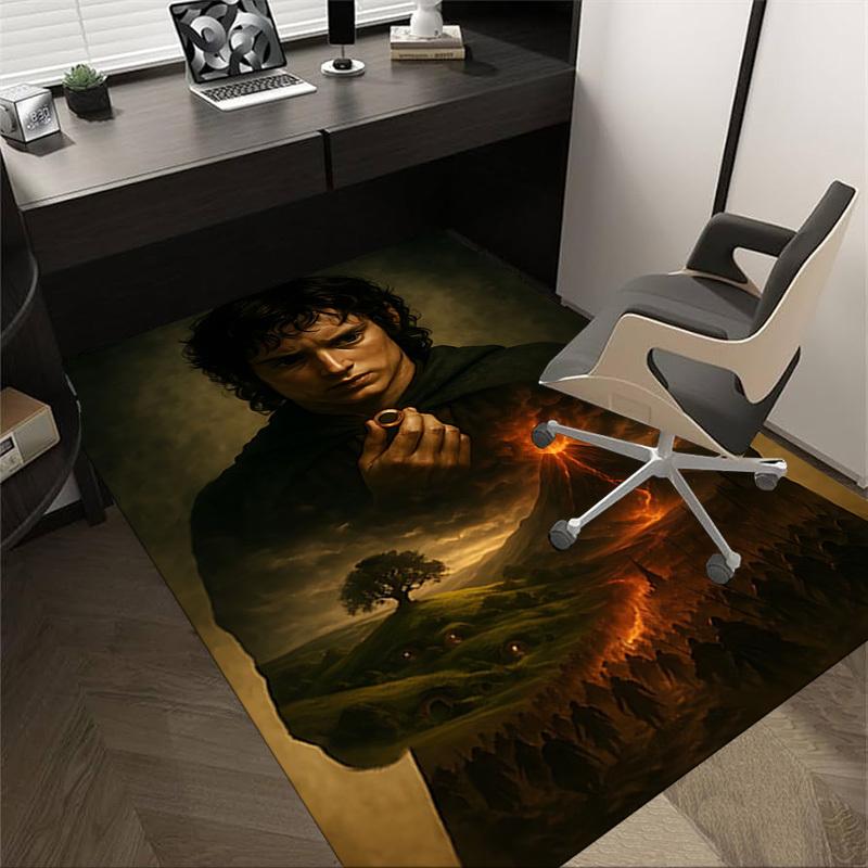 

1 шт. Ковер с изображением вулкана из «Властелина колец», для декора дома и офиса, Ковер под офисное кресло, Праздничный подарок, Ковер для конференц-залаL1285 60cm by 90cm
