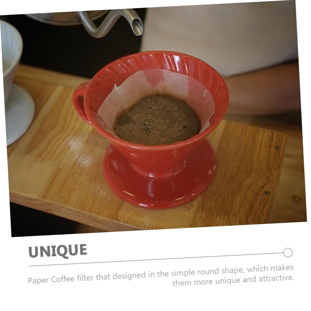 NUOLUX Coffee Filter 300 Round Filter Paper Perfect for Coffee Espresso Coffee Espresso Coffee Filter Brown Paper, Sheets, Set, Camping, Outdoors,