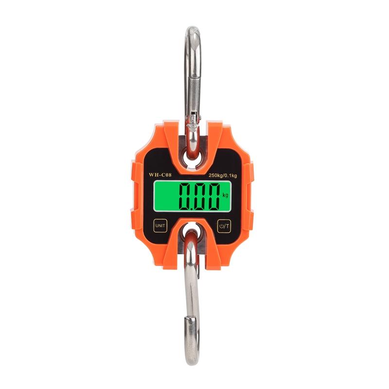 100kg 250KG Heavy Duty Crane Scale Digital Hanging Hook Stainless Steel Portable Weight Balance for Agriculture