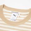 Puma Mmq Service Line Tee Striped Loose Fit Round Neck Short Sleeve T-Shirt Unisex Tops Oatmeal 620839-88