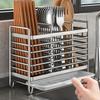 Stainless Steel Chopsticks Holder Wall Mounted Kitchen Utensil Drying Rack Countertop Spoon Fork Storage Organizer Drainer