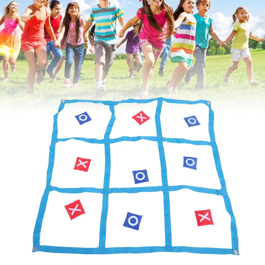 Large XO Outdoor Game Nylon XO Board Toss Yard Game with X and O Bn Bags Drawstring Bag for Kids Backyard Lawn Camping Games