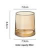 Amber Trapezoidal Borosilicate Glass Rinse Cup