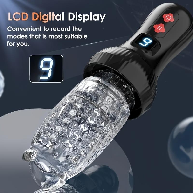 Male Automatic Masturbation Cup 9 Rotating Thrust Pocket Pussy Stroker Penis Blowjob Masturbator Adult Sex Machine Toys for Men