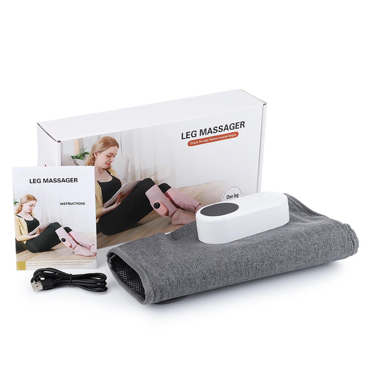 Electric Calf Massager 360 Air Pressure Compression Heating Kneading Wireless Rechargeable Blood Circulation Muscle Relaxation 1pcs