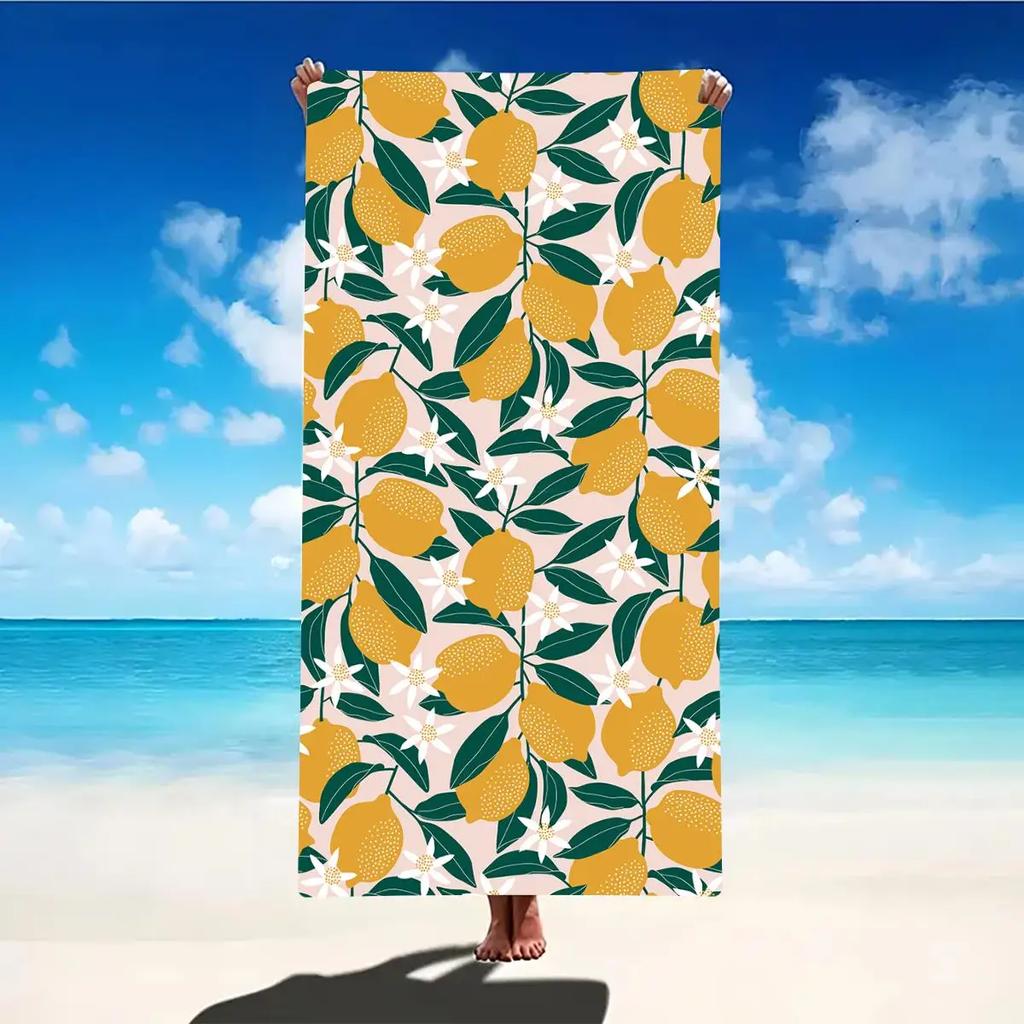 Fruit print Beach Towel Portable Quick Fast Dry Sand Outdoor Travel Swim Blanket Floral Print Mat Personalization Stripes Towel