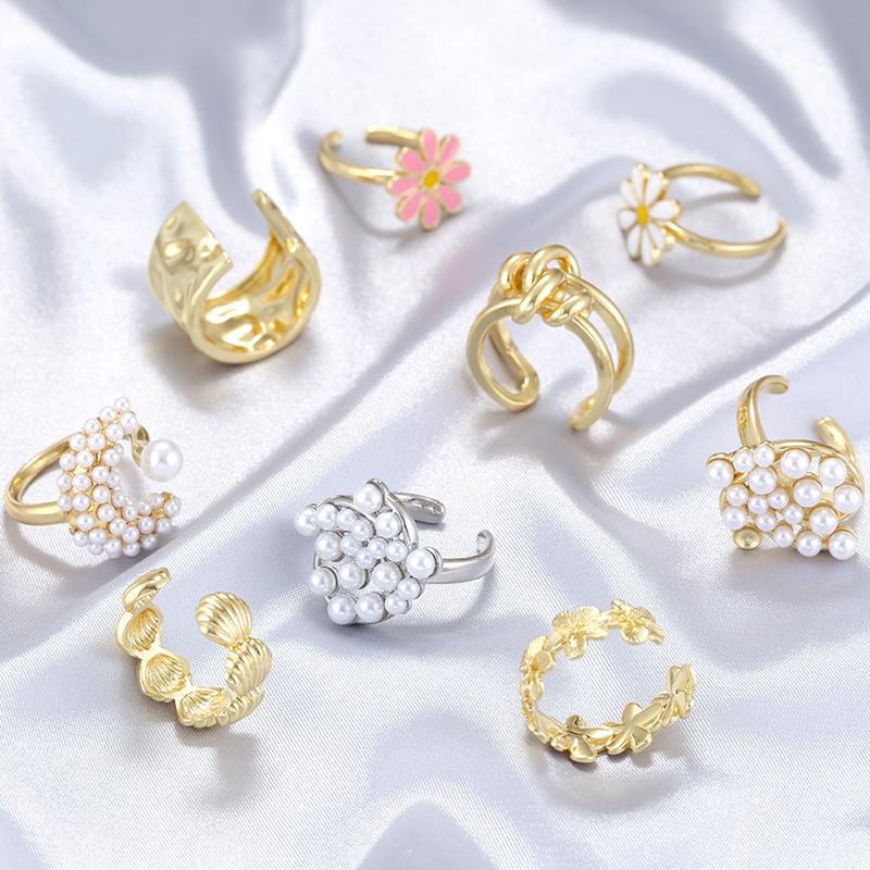 ZHUKOU Golden Plated Spring And Autumn Ring Collection Exquisite Simple Ladies Jewellery:VJ746-VJ752