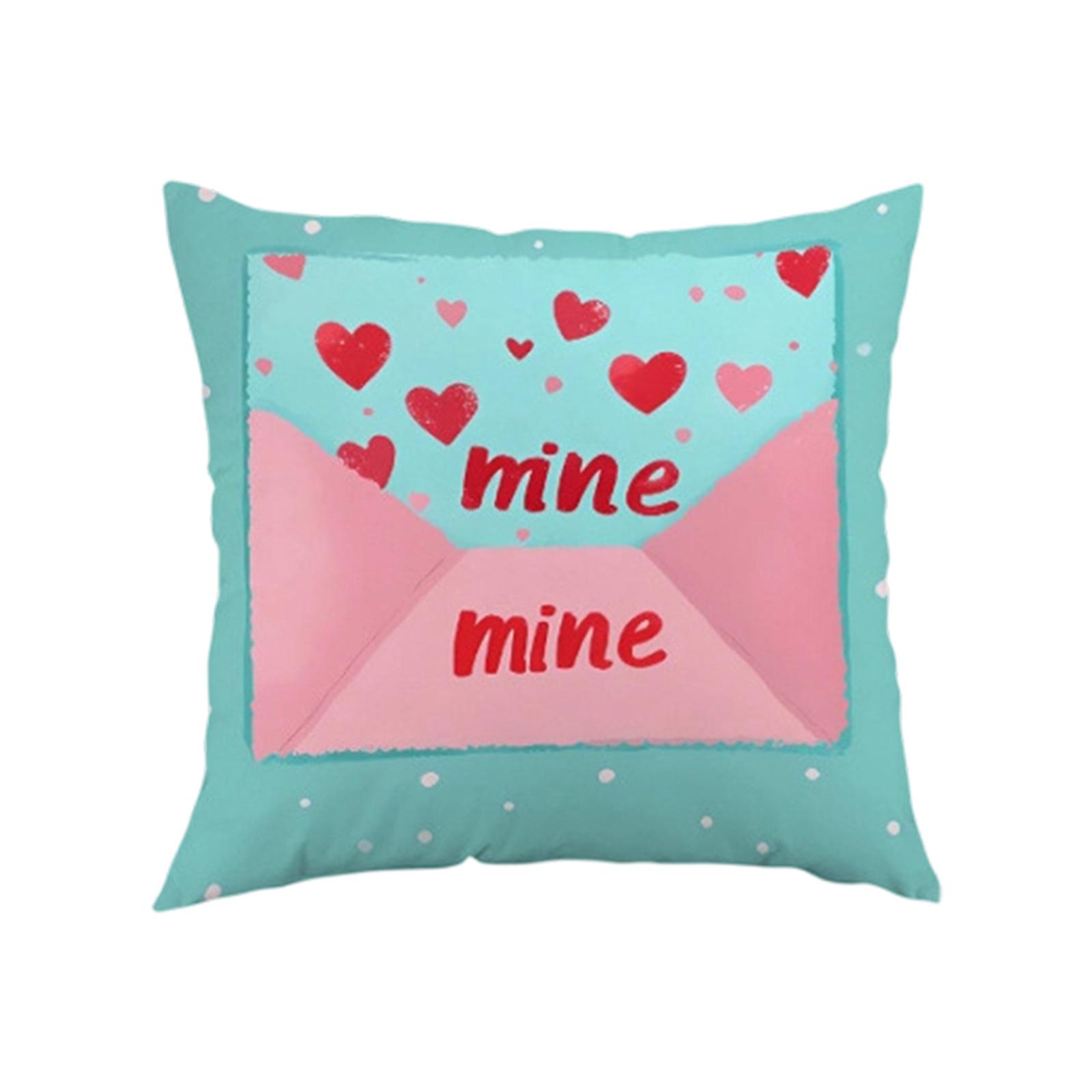 

Valentine s Day Pillowcase, 17.71 X17.71 Inches, Winter Holiday Theme, Sofa Throw Pillow Cover One Size