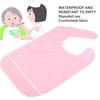 Adult Anti Oil Reusable Rain Proof Bib Apron Eating Bib Dining Aid Protector(Orange Pink 45x65cm )