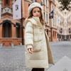 Piumino da Ragazza Lunghezza Media con Cappuccio Invernale Ispessito Caldo Cappotto per Ragazze