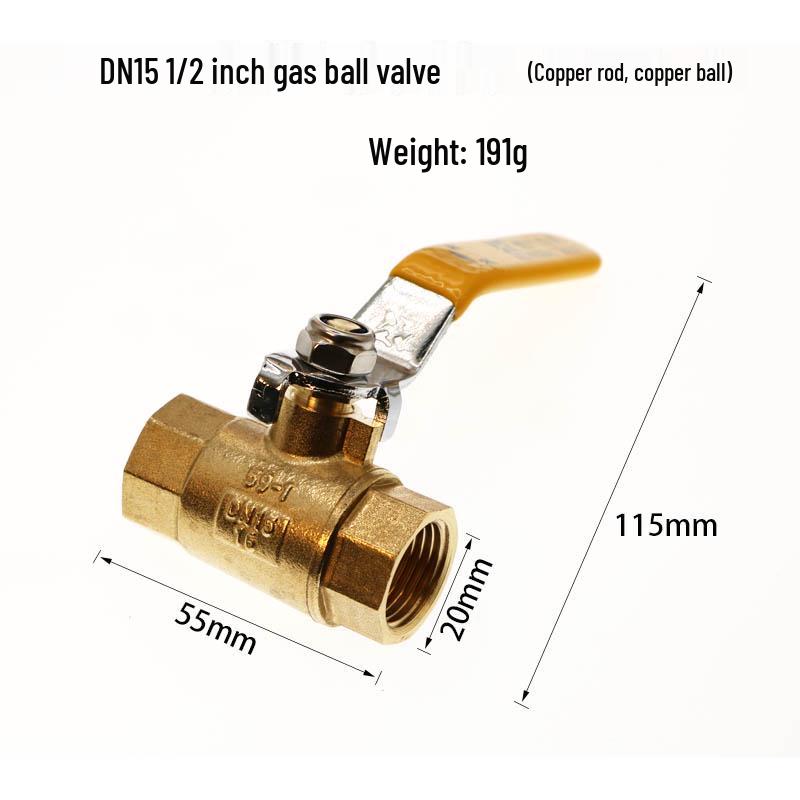 Thickened Brass 4-Point Ball Valve for Natural Gas with Male/Female & Three-Way Tee Valve.