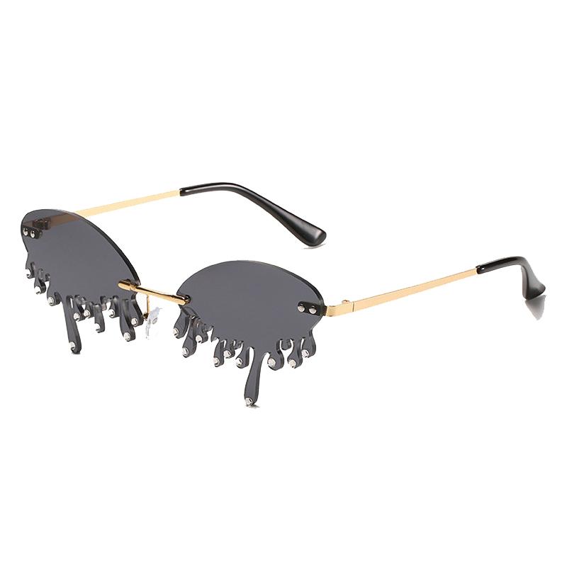 2024 Luxury New Fashion Narrow Frame Sun Glasses Women Rimless Women Sunglasses