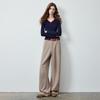 Women's Draped Wide-Leg Suit Pants