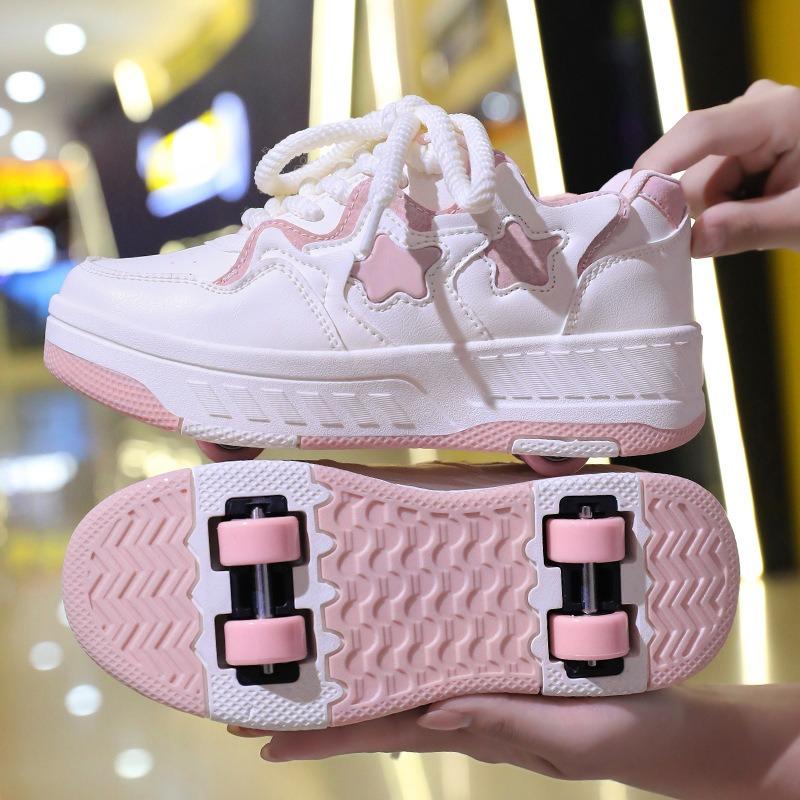 Children's runaway shoes direct four-wheel pulley shoes single-wheel deformation shoes students new wheels shoes
