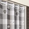 Noren Kobo Accordion Room 100cm Wide X 200cm 11335 Curtain, Flip-Up Curtain, Divider, Long, Snoopy, Peanuts, Two-Tone Gray,