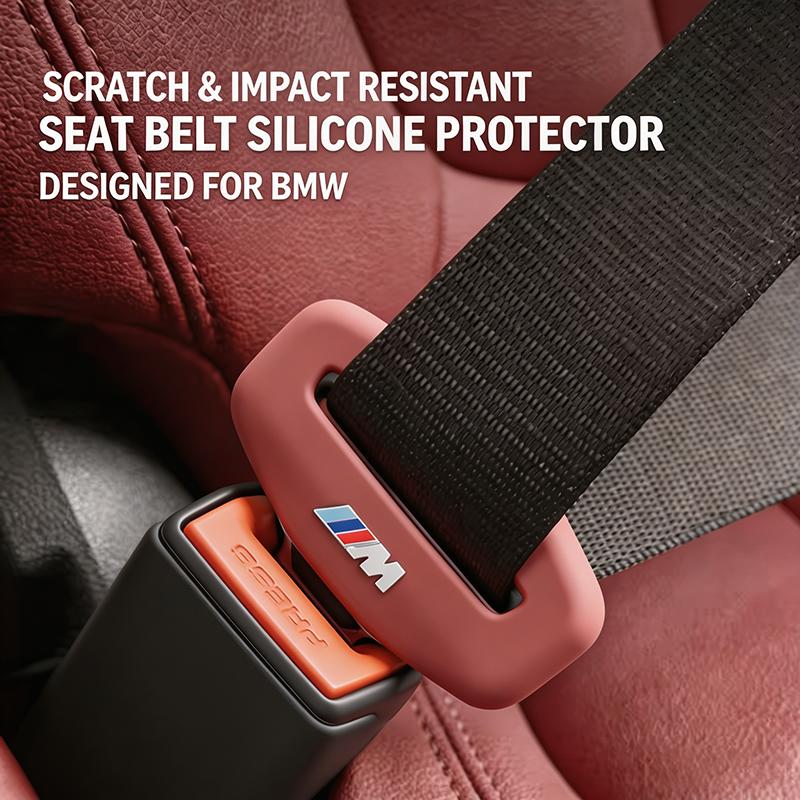 Silicone Car Seat Belt Buckle Protective Cover Decorative Accessories For BMW M E46 E90 E60 F30 F10 E39 E36 F20 G20 G30 E92 E87