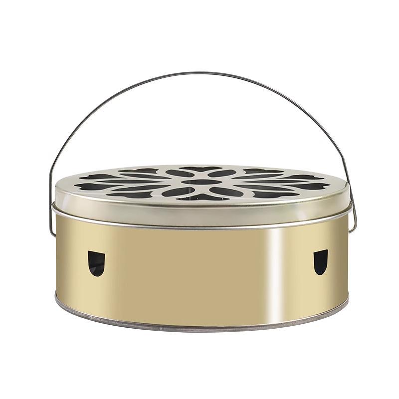 Creative Fireproof Mosquito Coil Holder with Lid - Portable Sandalwood Ash Catcher