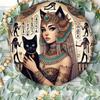 Egyptian Queen Black Cat Iron Wall Art Modern Metal Decor