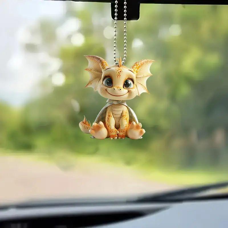 Whimsical Blue And White Dragon Car Hanging Decor Ideal For Christmas And Home