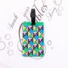 Trendy Soft Rubber Luggage Tag: Colorful Geometric Camouflage Polka Dot Pattern, Wear-Resistant & Waterproof Travel Essential.