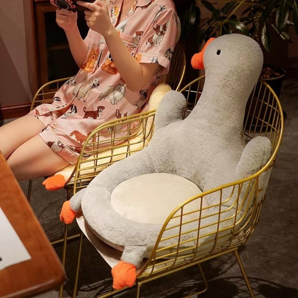 Integrated Backrest Plush Cushion Thickened Seat Pad Cartoon Chair Cushion  Home
