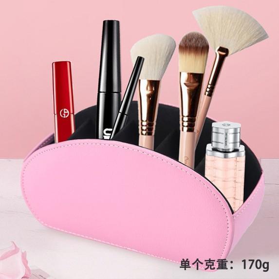 Pu Leather Organizer Remote Control Phone and Tv Holder Desk Storage Box Cosmetics Brush
