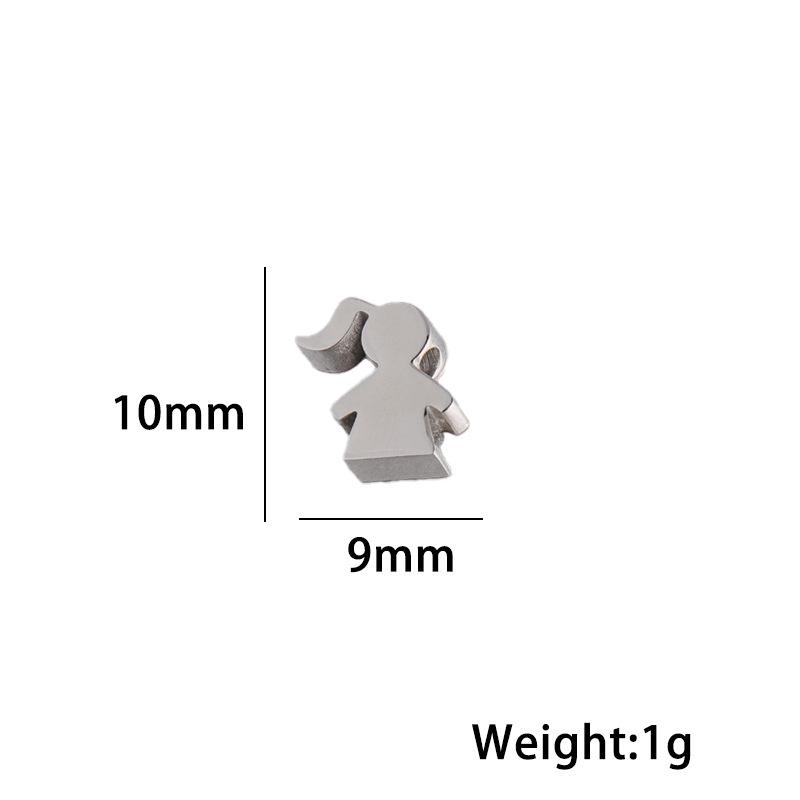 Stainless Steel Mirror Surface Small Hole Bead Pendant Charm for DIY Necklace/Bracelet