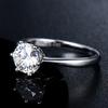 Echter 925 Sterling Silber D Farbe Moissanit Ring Brillantschliff Diamant Test bestanden Sechs Krallen Moissanit Ringe für Frauen Schmuck