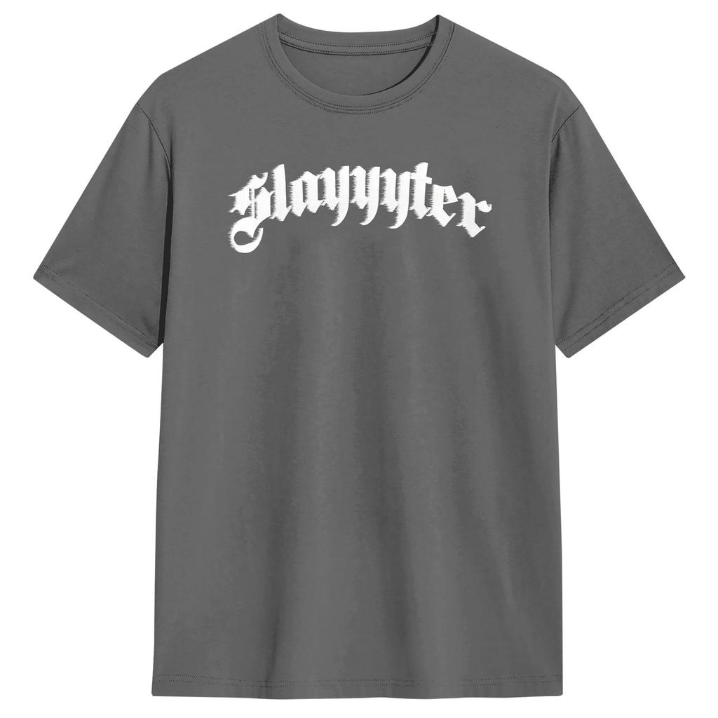 Slayyters Gothic Letter pRINT T Shirt Unisex  Vintage T Shirts Beach O Neck Fashion Tee Shirt Custom DIY Big Size Clothing