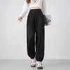Women's Summer Ice Silk Pleated Wide-Leg Joggers: Slimming, Versatile & Loose-Fit Nine-Point Pants